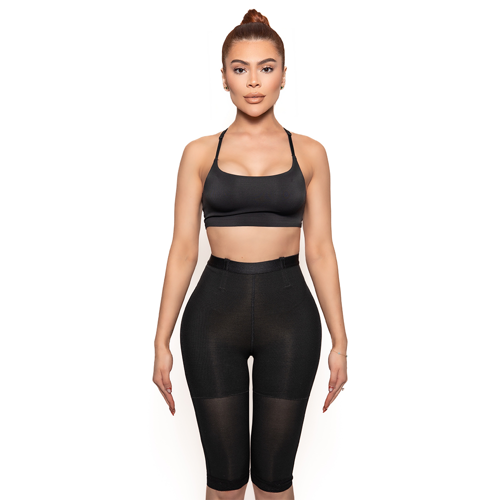 Sculpting Booty Lifting Short Knee Length - Black