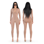 Load image into Gallery viewer, Sculpting Jumpsuit 3 in 1 Long Sleeve - Beige