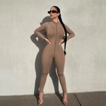 Load image into Gallery viewer, Sculpting Jumpsuit 3 in 1 Long Sleeve - Beige