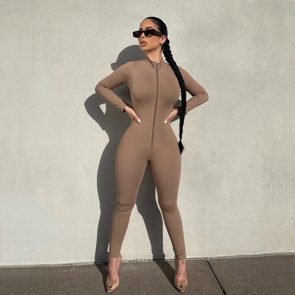 Sculpting Jumpsuit 3 in 1 Long Sleeve - Beige
