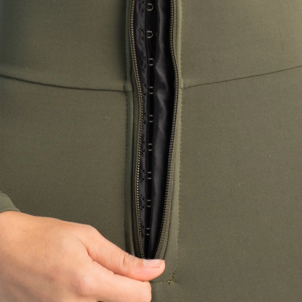 Sculpting Jumpsuit 3 in 1 Long Sleeve - Olive