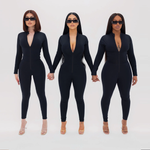 Load image into Gallery viewer, Sculpting Jumpsuit 3 in 1 Long Sleeve - Black