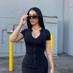 Load image into Gallery viewer, Sculpting Dress Short Sleeve - Black