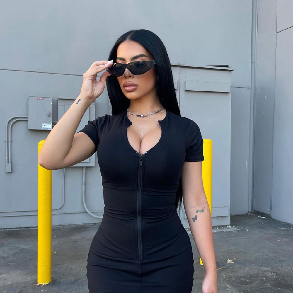 Sculpting Dress Short Sleeve - Black