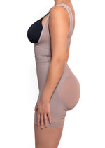 Cargar imagen en el visor de la Galería, <tc>Faja Corta de Busto Abierto (Ref-1118) - Cacao</tc>