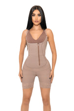 Load image into Gallery viewer, Open Bust w/ Left Zipper Short Shapewear - Cocoa
