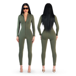 Load image into Gallery viewer, Sculpting Jumpsuit 3 in 1 Long Sleeve - Olive