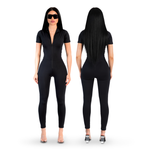 Load image into Gallery viewer, Sculpting Jumpsuit 3 in 1 Short Sleeve - Black